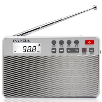 

Mini Portable DSP Radio FM/AM Two-band Radio with LCD Screen Handheld Auto Search Digital FM TF MP3 Music Player Black