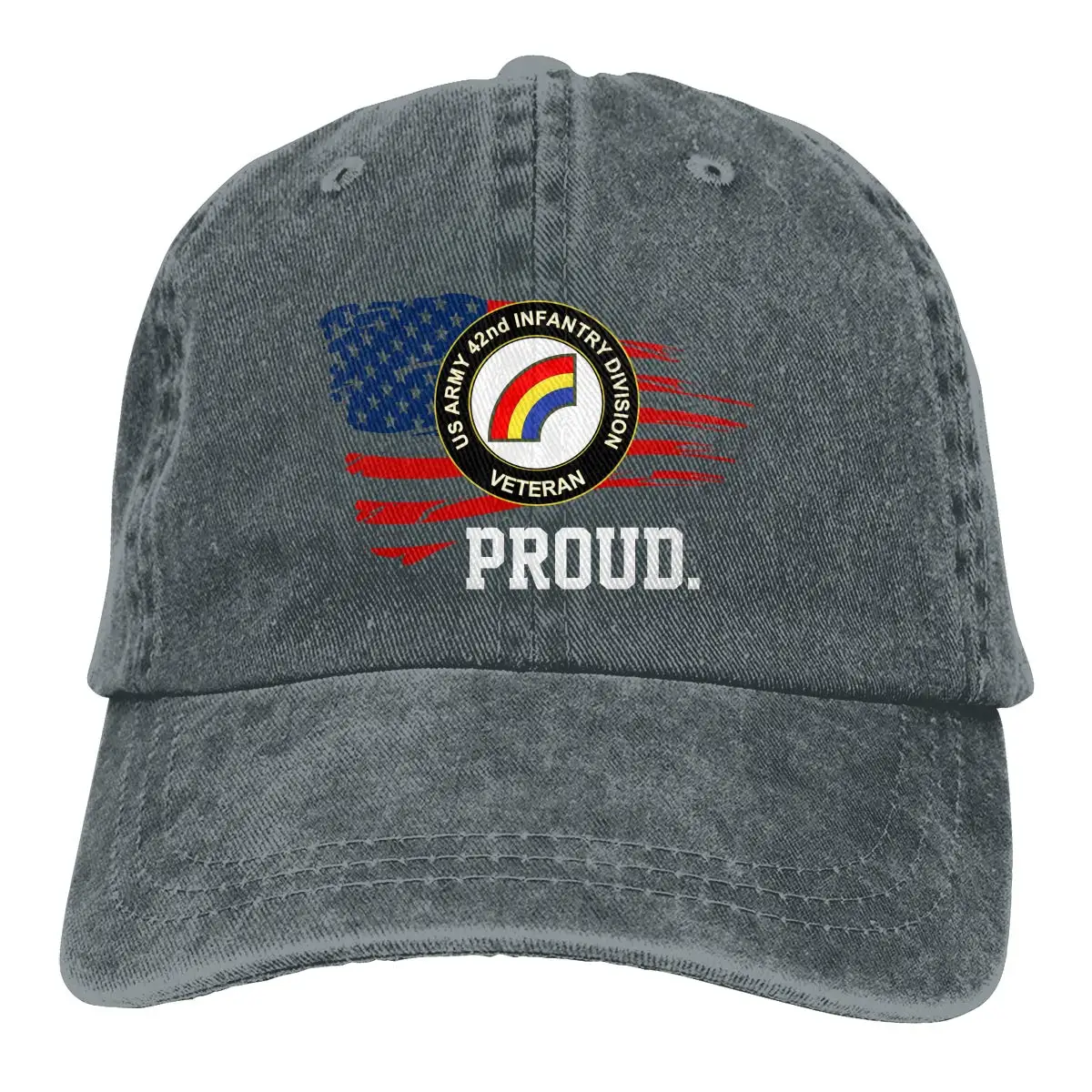 Proud US Army 42-й Ветеран стрелковой дивизии американский флаг Мужская классическая бейсболка папа шляпа регулируемый размер