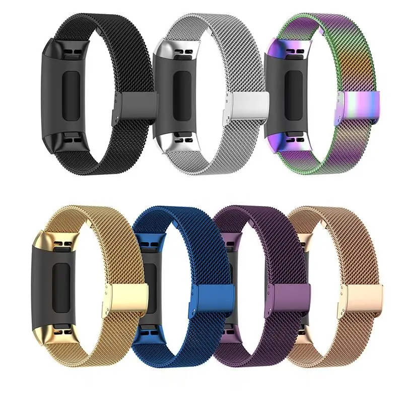 Stainless Steel Wristband for Fitbit Charge 4 SE 3/2 Metal Bands Straps Replacement Bracelet For Fit bit Watch | Наручные часы