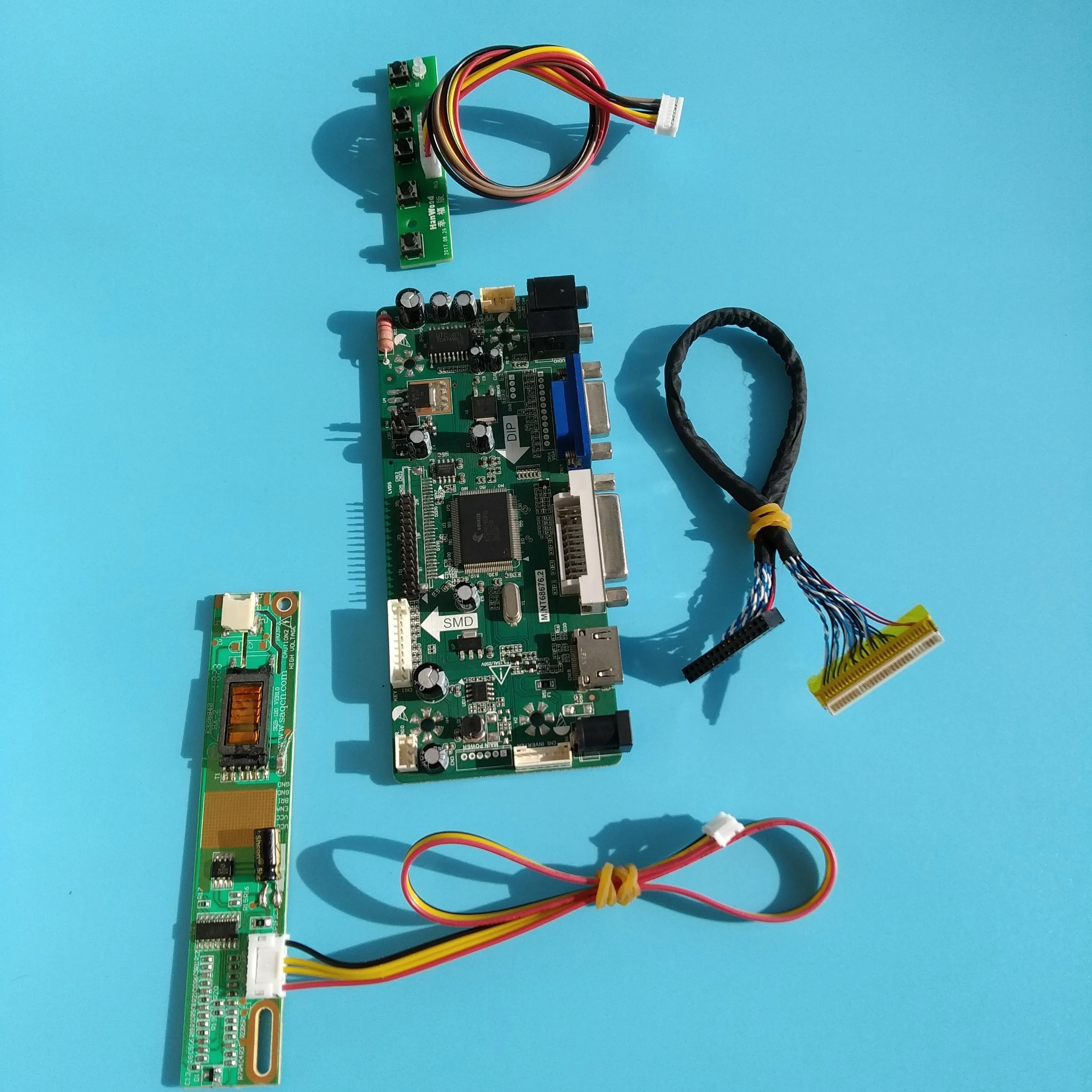 Kit para Ltn156at01 Display Hdmi Tela Dvi Vga Painel Led 15.6 Placa Controladora 30pin Lvds m. Nt68676 1 Lâmpadas Lcd 1366×768