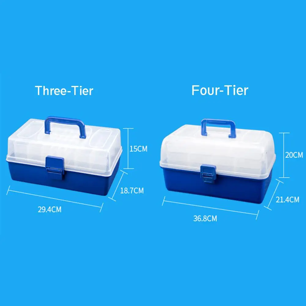 HiMISS 3 слоя 30*18*14 см большая рыболовная коробка пластиковая многофункциональная коробка для рыболовных снастей чехол для рыболовных инструментов контейнер для хранения