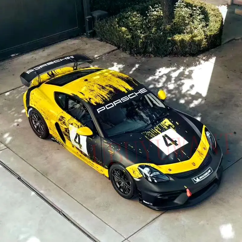 Карбоновое волокно заднее крыло багажника спойлер GT4 для Porsche 718 Cayman Boxster
