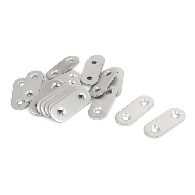 Promotion! Stainless Steel Flat Bracket Straight Mending Fixing Plates 40mm 20pcs | Строительство и ремонт