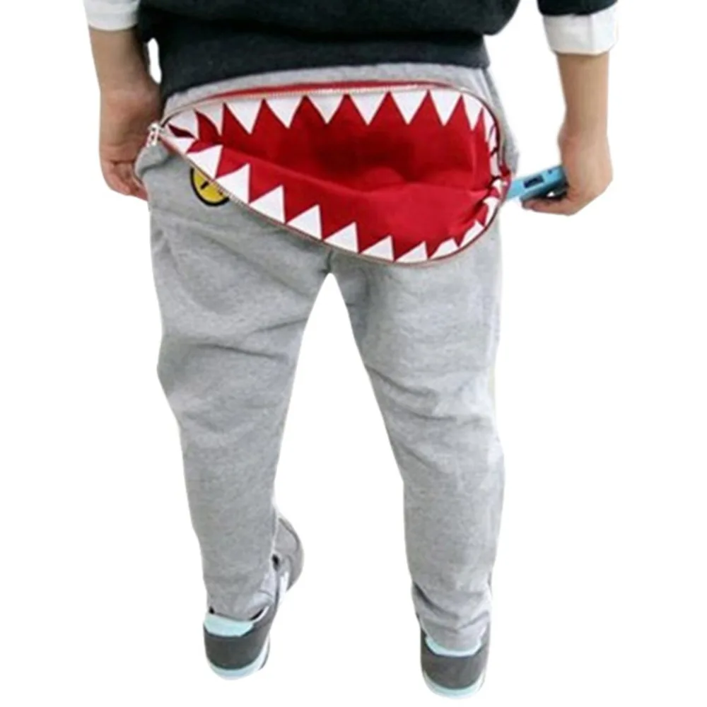 

2019 Newborn Baby Kids Boys Girls Zipper Monster Mouth Shaped Design Casual Harem Pants Toddler Loose Trousers Bottom