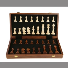 Vintage Chess Set Fashionable Professional Adults Foldable Chess Pieces Wood Board Games 3d Juegos De Mesa Entertainment QXF5