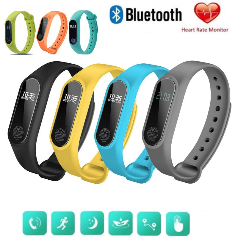 

Smart Wristband Fitness Tracker Bracelet Waterproof Bluetooth Smartwatch LED Message Heart Rate Monitor Men Women Smart Bracelet
