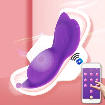 Wearable Butterfly G Spot Vibrator Bluetooth APP Remote Control Invisible Panties Vibrators for Women Clit Stimulator Sex Toys Wearable Butterfly G Spot Vibrator Bluetooth APP Remote Control Invisible Panties Vibrators for Women Clit Stimulator