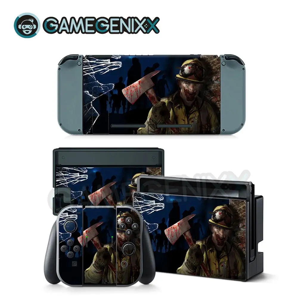 Наклейка на кожу GAMEGENIXX защитный винил наклейка для консоли nintendo Switch Joy-Con Dock-Zombies