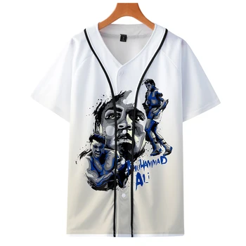 

Muhammad Ali Print Thin Baseball Jacket Men/Women Summer Fashion Casual Harajuku Comfortable Short Sleeve Jacket Hot Sale
