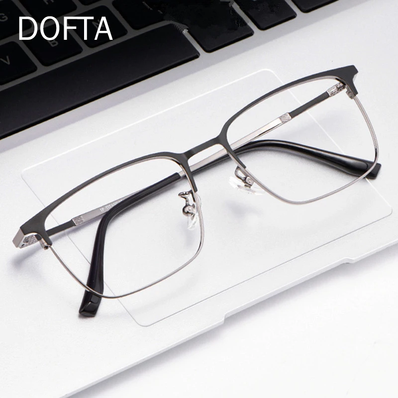 

DOFTA β Titanium Optical Glasses Frame Men Ultralight Square Prescription Myopia Eyeglasses Male Metal Eyewear Male 5272