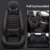 Full Set PU Leather 5-Sits Car Cushions Front+Rear Seat Covers with Waist Pillows