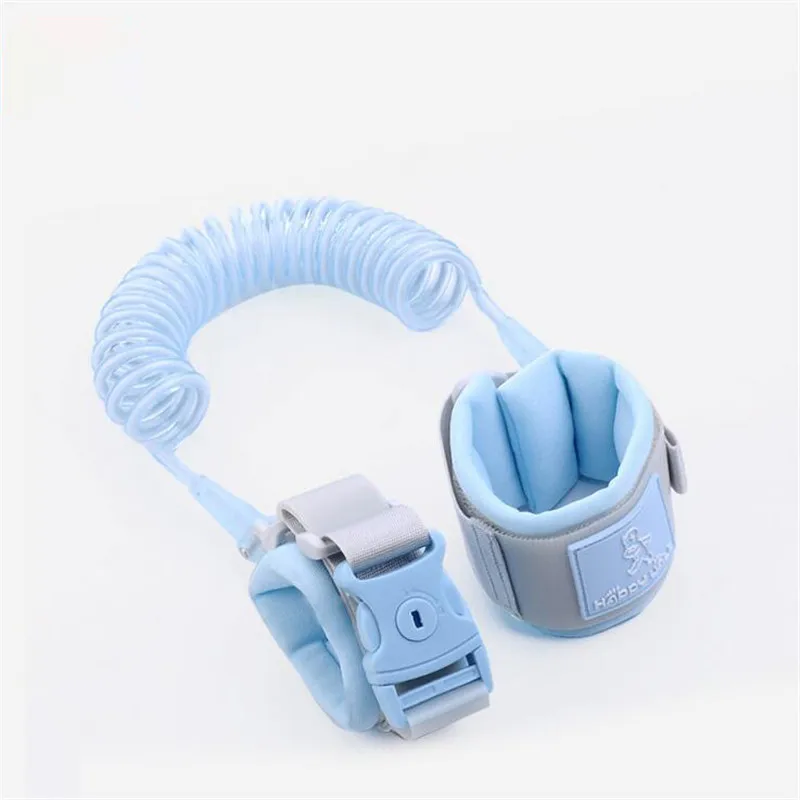 Анти-потерянный соединитель на запястье поводок для ребенка безопасности с ручным управлением прогулочный ремень жгут бандаж для беременных браслет для ребенка Магнитный индукционный замок - Цвет: 2M blue