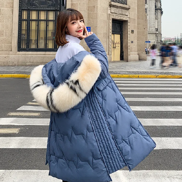 According to Nalini down Jacket Women's New Style Korean-style Mid-length Loose And Plus-sized Cotton-padded Clothes Studen