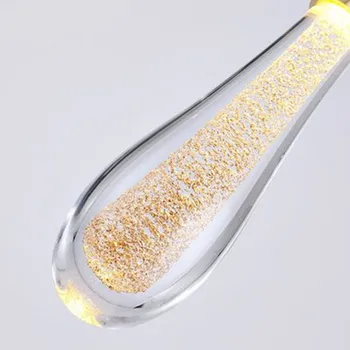 

2019 Hot Designer LED Water Drop pendant light minimalist Scandinavian loft Crystal Hanging Lamp Creative Restaurant Light