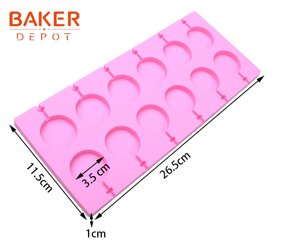 BAKER DEPOT оптом силиконовые формы для леденцы Конфеты Шоколад круглый клейкий бисквит форма цветок Торт Украшение Инструмент Упаковка из 10