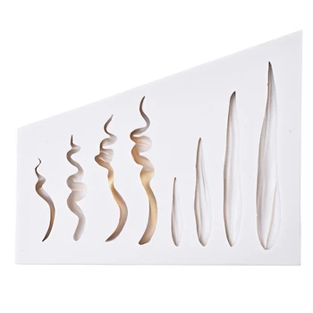 

3D Hait Styling Silicone Mold Clay Doll DIY Hair Styling Mould For Sugar Fondantcake Making Decorate Expoy Resin Craft Tools