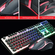 Keyboard Mouse Backlit Gaming Mouse And Keyboard Waterproof Luminous Wouse Keyboard Punk Keyboard And Mouse Combo For PC Gamer