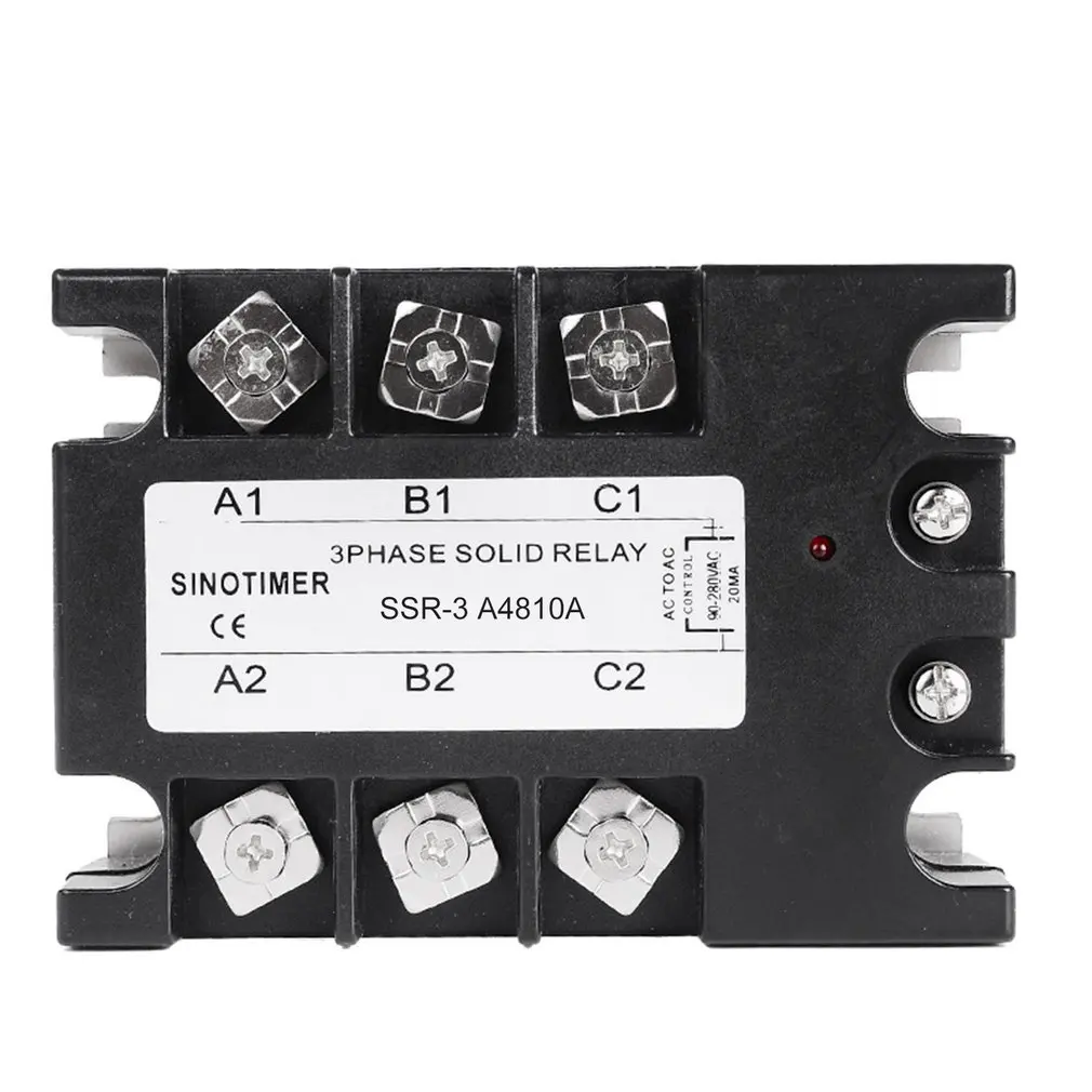 

Solid State Relay AC-AC SSR-3A4810A 25A 40A 60A 80A 100A 90-280VAC TO 30-480VAC Load Three Phase for Temperature Control