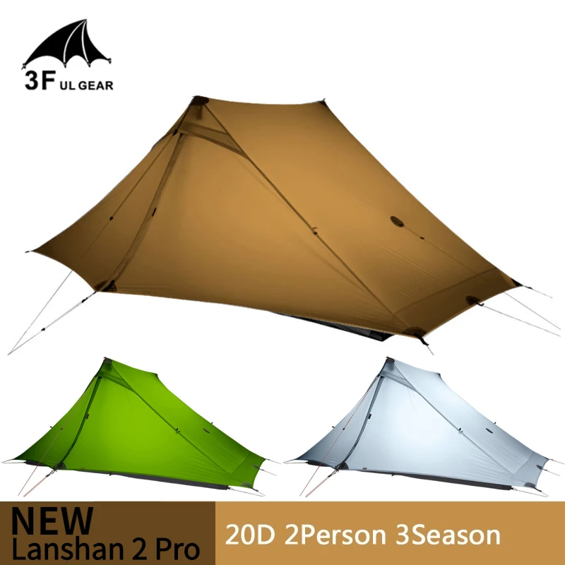 3f Ul Gear Lanshan 2 Pro 2 Person Outdoor Camping 3 Season Professional 20d Nylon Both Sides Tent - Tents - AliExpress