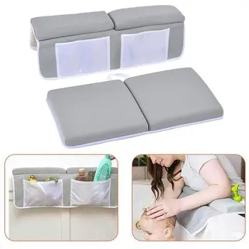 

Bath Kneeler with Elbow Rest Pad Set,Elbow Support for Knee & Arm Support Large Bathtub Kneeling Mat with Toy Organizer for Happ