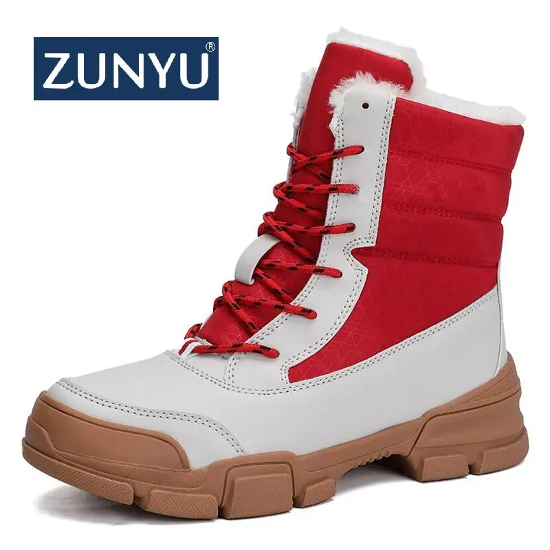Новые женские ботинки ZUNYU зимняя обувь зимние на платформе теплые белые размеры 36