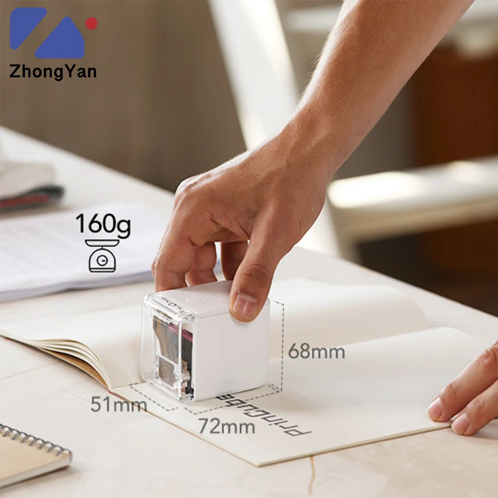 Миниатюрный мини принтер Princube портативный ручной струйный Wi Fi USB для IOS Android