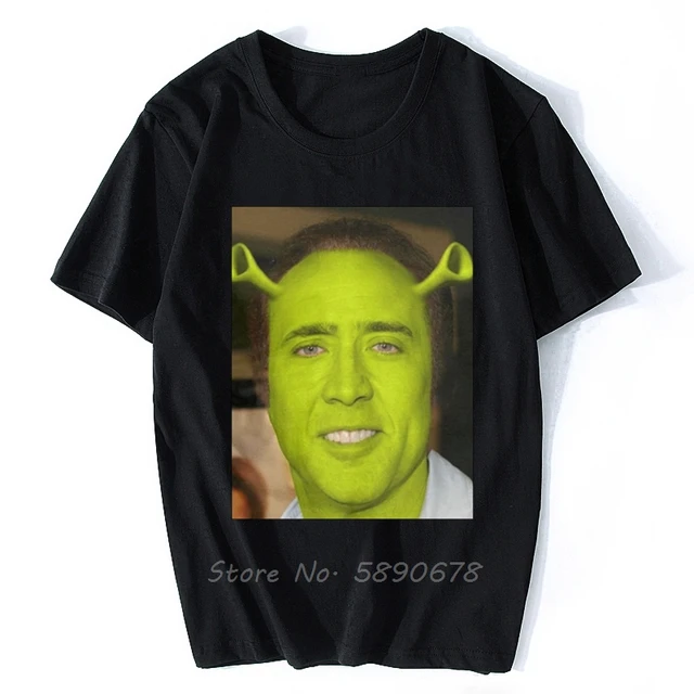 Nicolas Cage Shrek T-shirt Men Funny 