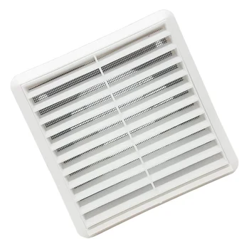 

1PC Air Vent Ventilation Grill Cover Wall Ceiling Mounted Vent Built-in Fly Screen Mesh for Bathroom Office Home (White, 100mm)