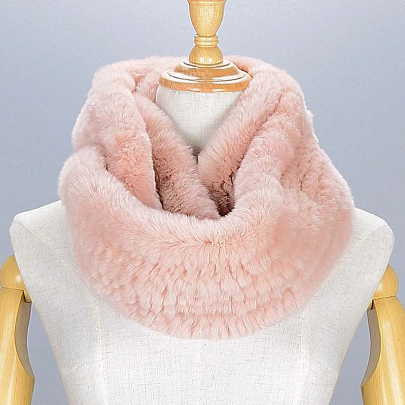 

New Hot Sale Women Rex Rabbit Fur Scarf 100% Natural Soft Rex Rabbit Fur Muffler Winter Warm Lady Fashion Rex Rabbit Fur Scarves