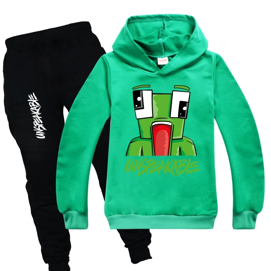 

Unspeakable Inspired Youtube Boys Hoodies Gaming Kids sweatshirt And Pants 2pcs Set For Girls Children Clothing