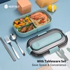 WORTHBUY Japanese Plastic Lunch Box For Kids School Microwave Bento Box With Compartment Tableware Leak-Proof Food Container Box ► Photo 1/6