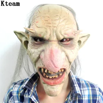 

Hot Sale Men Latex Mask Goblins Big Nose Horror Mask Creepy Costume Party Cosplay Props Scary Mask for Halloween Terror Zombie