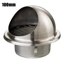 Furniture Hardware Heating Cooling Vents Rain Cap Stainless Steel Round Brushed Bull Nosed External Extractor Wall Vent Outlet