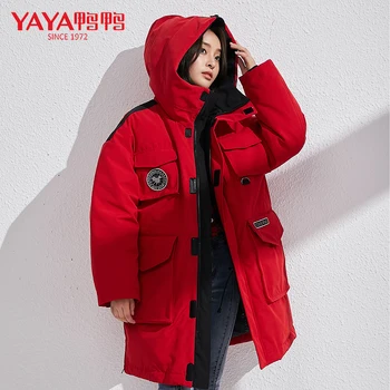

YAYA Streetwear Winter Jacket Women 2020 Down Parkas Female Thicken Warm Coat Glossy Snow Down Outwear