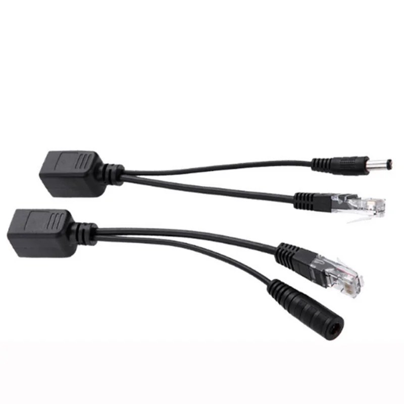2 шт. кабель адаптер POE RJ45 инжектор Сплиттер Комплект экранированная лента пассивная мощность над Ethernet12-48v синтезатор сепаратор комбинер