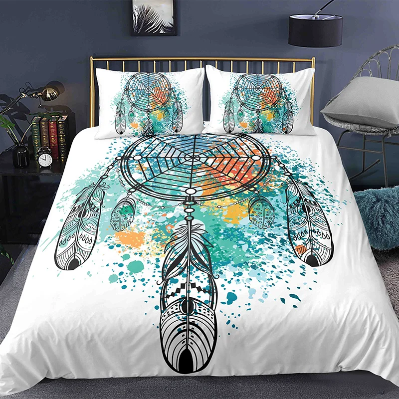 

2/3 pcs Colorful Dream Queen Duvet Cover Sets Catcher Comforter Covers Soft Fabric King Single Full Size Bedding Set