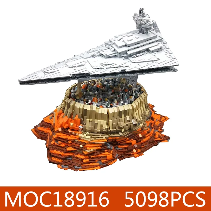5098 pcs MOC Звездные игрушки войны Разрушитель Круизный корабль Империя над джедха город совместим с 18916 строительный блок Рождественский подарок - Цвет: 5098 pcs