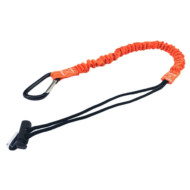 Single Carabiner Tool Lanyard Retractable Safety Rope Telescopic Elastic  Rope Tool Buckle For Climbing - AliExpress