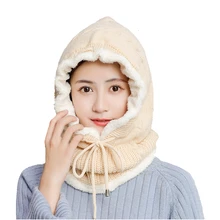 Зимние шапки для девочек головные уборы Skullies зимняя шапка, шапки-бини для Для мужчин женский шерстяной шарф головные уборы, Балаклава маска капор вязаная шапка