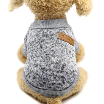 

Soft dog pet clothes for small dogs winter warm coat classic sweater fleece high-quality sweater Christmas clothes