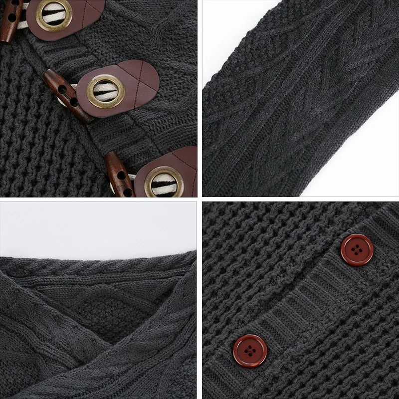 Мужской однотонный кардиган pull homme повседневный теплый вязаный джемпер пальто