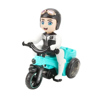 

New Baby Toy Funny Motorcycle Car Electric Universal Tricycle Light Music Stunt Cars toys for boy gifted
