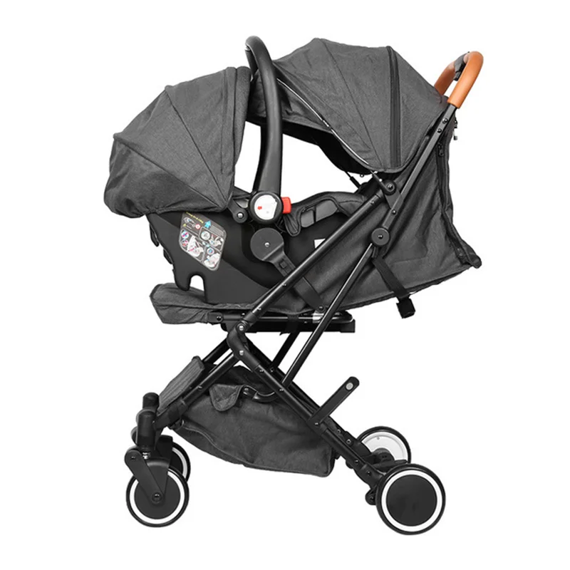 white leather pram with crystals