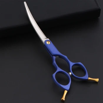 

7 inch 440C Curved Scissors Dog Grooming Shears Professional Pet Scissors Bending Shears Animal Shears high quality Pet Scissors