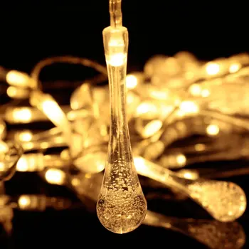 

Solar Power 30 LED Water Drop Lighting String Waterproof String Light for Outdoor Wedding Holiday Christmas Garden Yard Decor