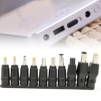 

10PCS Laptop Power Plug Adapter Connectors Notebook Universal Charger DC Head Straight Input JR Deals
