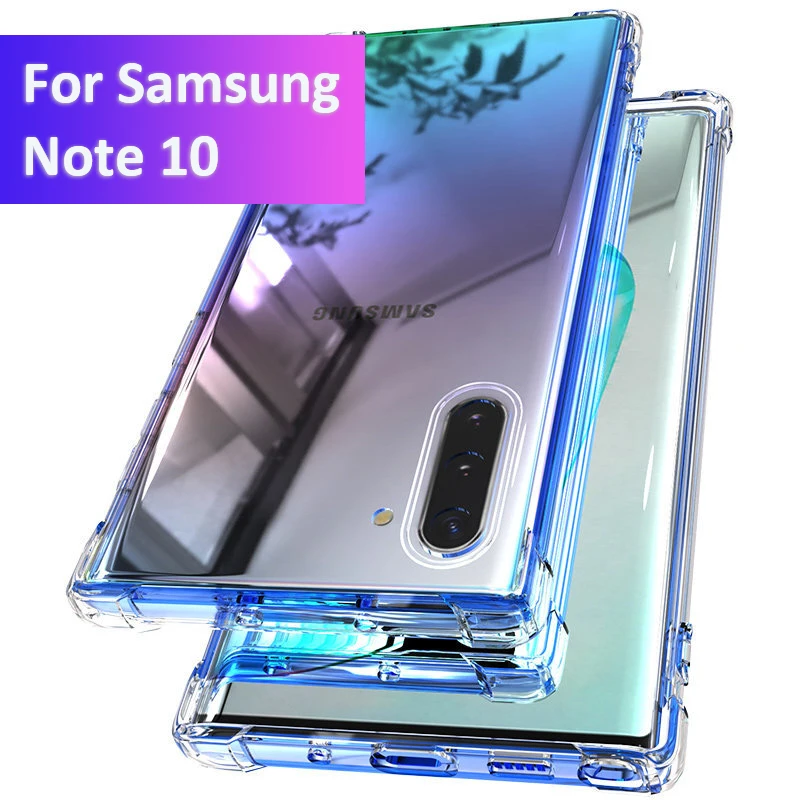 Для Samsung Note 10 защитный чехол противоударный прозрачный для + бампер угловая
