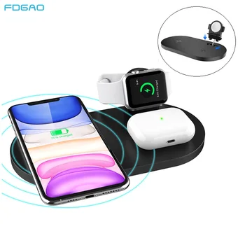 

FDGAO 3 In 1 Wireless Charger Pad Qi 15W Fast Charging Dock Station for Apple Watch iWatch 5 4 3 AirPods Pro For iPhone 11 XS XR