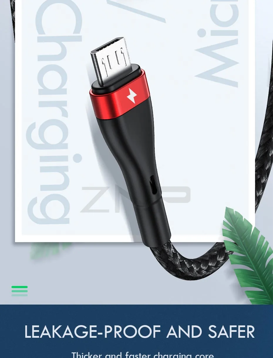 ZNP кабель Micro USB Быстрая зарядка для Redmi 7 7A Note 5 Android мобильный телефон Microusb кабель USB для samsung J5 J7 Кабель зарядного устройства