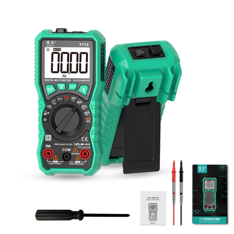 

True-RMS NCV Digital Multimeter 6000 counts Electrician Tester Auto Ranging AC/DC Voltage Meter Multimetro Digital